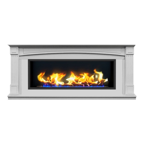 Биокамин в линейном портале "Русский огонь" Честер с защитным стеклом