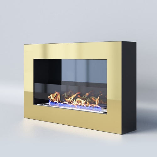 Биокамин "Русский огонь" Барокко 800N настенный (высота 500мм.) с защитным стеклом