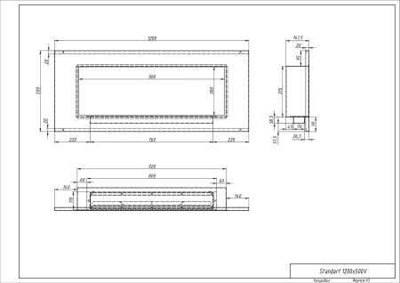 Биокамин "Русский огонь" Стенли 1200V встраиваемый по цене 39 800 руб.