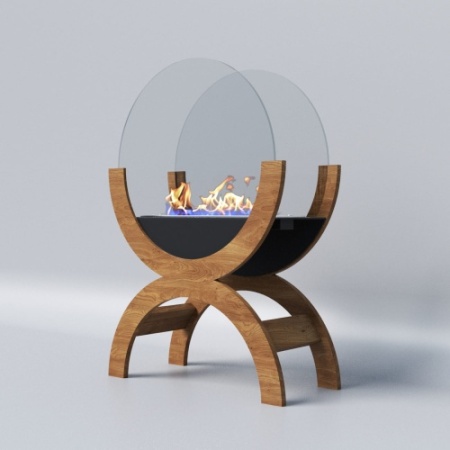 Биокамин напольный "Русский огонь" Санрайз макс коричневый по цене 29 900 руб.