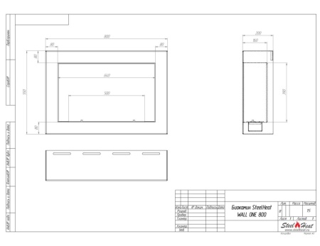 Биокамин SteelHeat WALL ONE 800 черный Биокамин SteelHeat WALL ONE 800 черный по цене 32 970 руб.