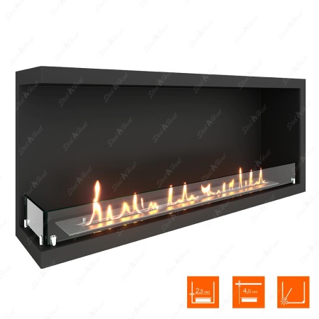 Биокамин угловой SteelHeat Leader 1100 левый стекло по цене 42 012 руб.