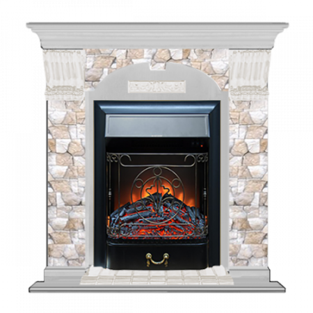 Арочный Арбат (беленый дуб)+Majestic Black