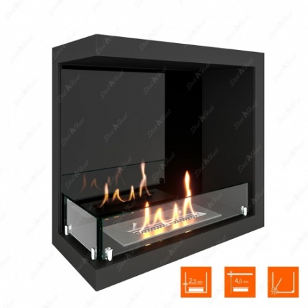 Биокамин угловой SteelHeat Leader 500 левый стекло + стемалит по цене 28 389 руб.