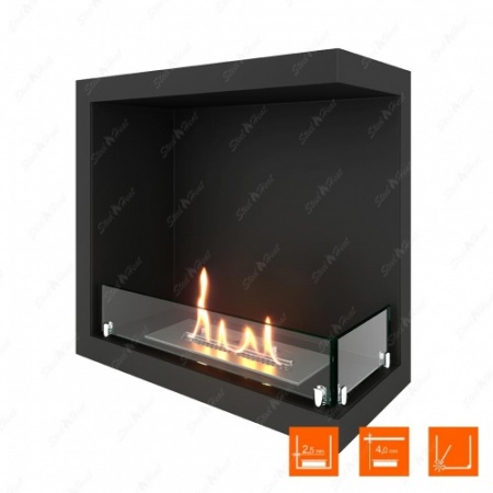 Биокамин угловой SteelHeat Leader 500 правый стекло + стемалит по цене 28 389 руб.